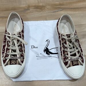Christian Dior Red and Cream Sneakers